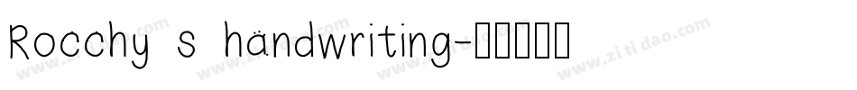 Rocchy s handwriting字体转换